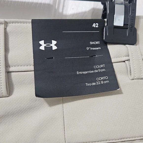 Men's Under Armour Tech Taper Shorts Size 42 Beige - Picture 6 of 8